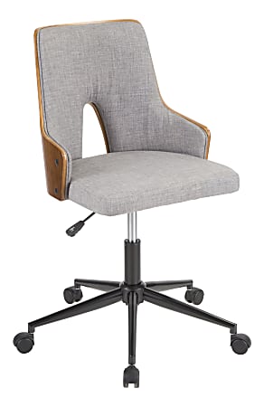 umisource  Stella Office Chair, Grey/Walnut