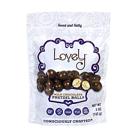 Lovely Milk Chocolate Pretzel Balls, 5 Oz Bag, Pack Of 3 Bags