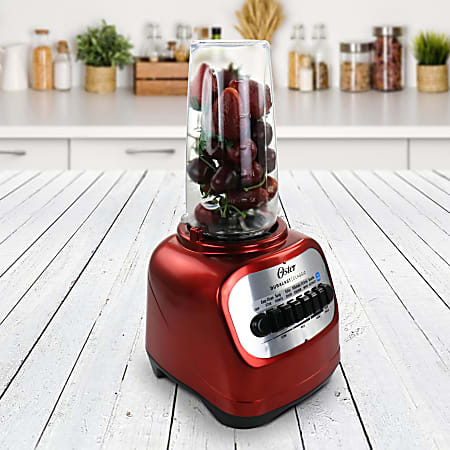 Oster Classic Series 8 Speed Blender With Smoothie Cup Red