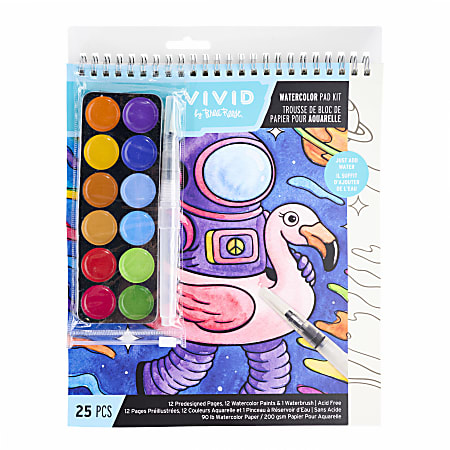 Vivid by Brea Reese Watercolor Pad Kit, Astro Swimmer, Total Qty 1