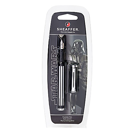 Sheaffer® Star Wars Fountain Pen, Medium Point, 0.43 mm, Darth Vader Design Barrel, Black Ink