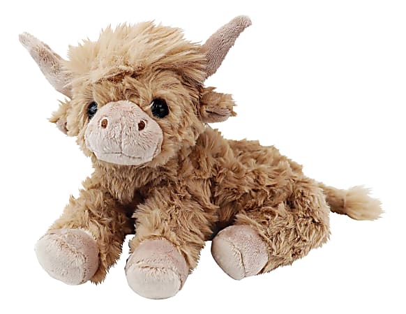 Office Depot® Brand Plush Animal Pencil Pouch, 4" x 11", Highland Cow