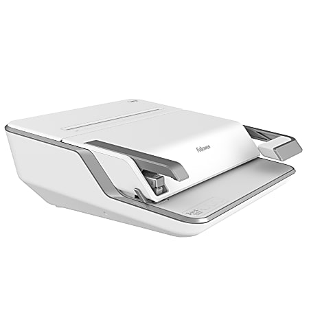 Fellowes&reg; Lyra&trade; 3-in-1 Manual Binding Center, 300-Sheet Capacity, 6.03"H x 16.63"W x 15.56"D, White/Gray, 5603001