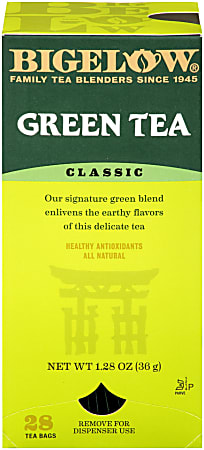 Bigelow® Green Tea Bags, Box Of 28 Bags