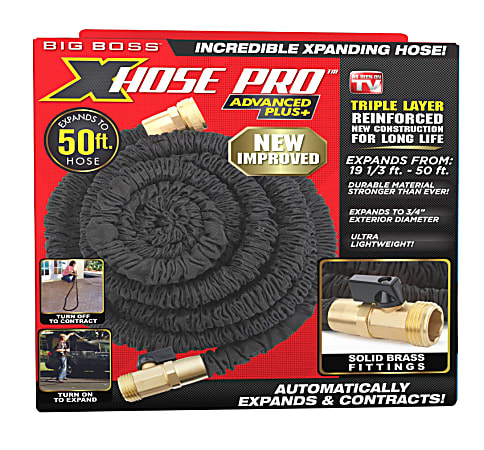Big Boss Xhose® Pro Expandable Garden Hose, 50', Blue