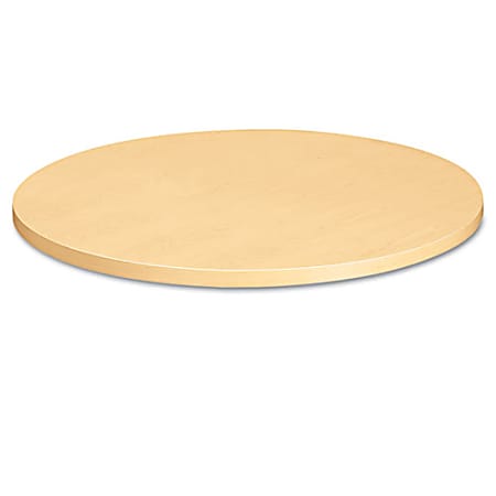 HON® 65% Recycled Round Hospitality Table Top, 30"W, Natural Maple