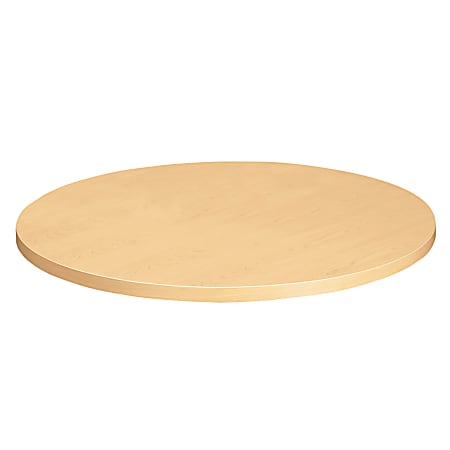 HON® Round Hospitality Table Top, 42"W x 42"D, Natural Maple