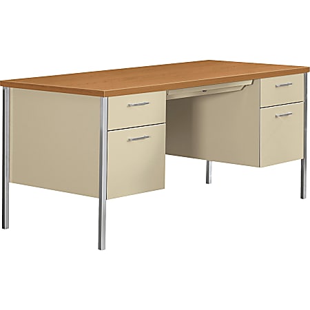 Double pedestal cheap steel desk