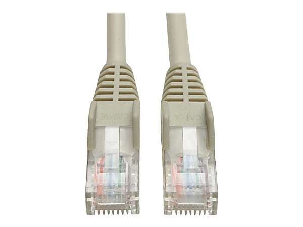 Eaton Tripp Lite Series Cat5e 350 MHz Snagless Molded (UTP) Ethernet Cable (RJ45 M/M), PoE - Gray, 20 ft. (6.09 m) - Patch cable - RJ-45 (M) to RJ-45 (M) - 20 ft - UTP - CAT 5e - IEEE 802.3ba - molded, snagless, stranded - gray