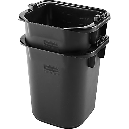 Rubbermaid Commercial Executive 5-quart Heavy-duty Pail - 1.25 gal - Heavy Duty, Durable, Molded Handle - 8.5" x 7.5" - Polypropylene - Black - 1 Each