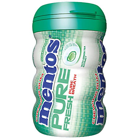 Mentos® Pure Fresh Spearmint Gum Bottles, 3.53 Oz, Pack Of 4