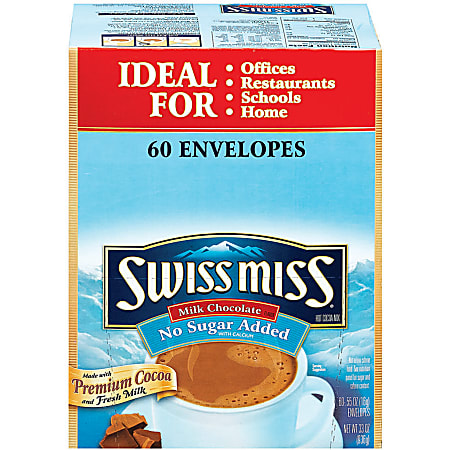Swiss Miss Hot Cocoa, Sugar Free, 1 Oz., Box Of 60
