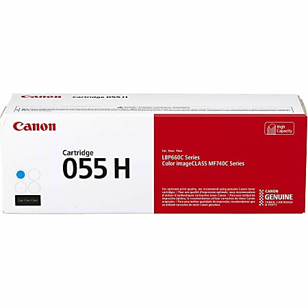 Canon 055H Cyan High Yield Toner Cartridge 3019C001 - Office Depot
