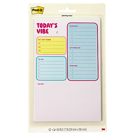 Post it Sticky Notes 4.9 x 7.7 in 1 Sticky Note Pad 50 SheetsPad School ...