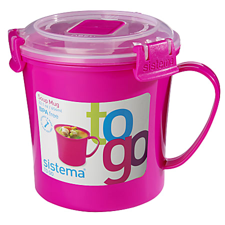 Sistema® Soup Mug To Go, 22 Oz., Assorted Colors (No Color Choice)