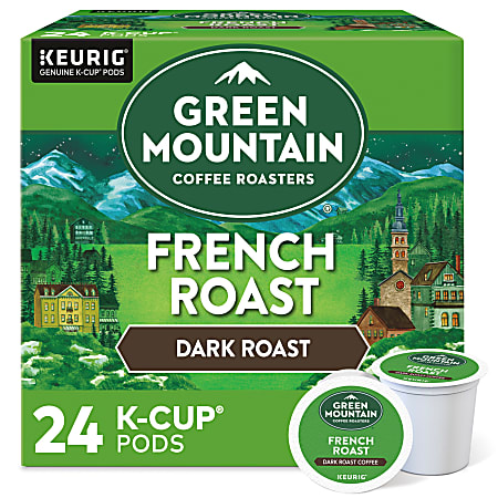Green Mountain Coffee® Single-Serve Coffee K-Cup® Pods, French Roast, Carton Of 24
