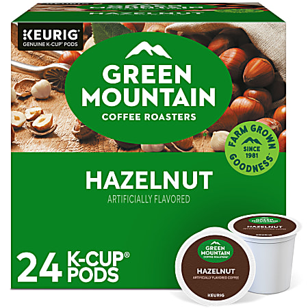 Green Mountain Coffee&reg; Single-Serve Coffee K-Cup&reg; Pods, Hazelnut, Carton Of 24