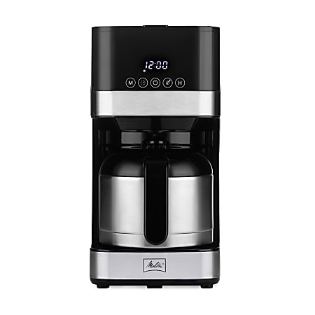 Melitta Aroma Tocco 8-Cup Programmable Drip Coffee Maker With Thermal Carafe And Touch Control Display, Black