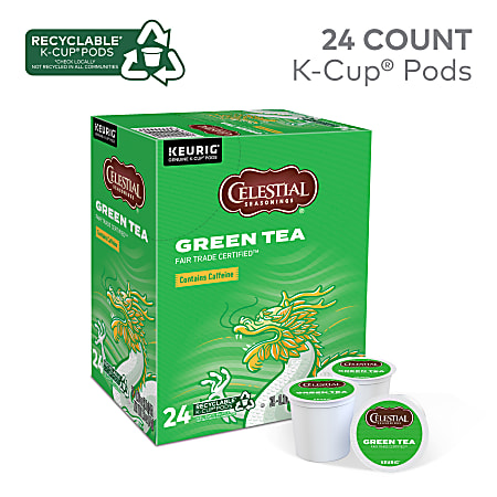 Celestial Seasonings Single Serve K Cup Pods Green Tea Box Of 24