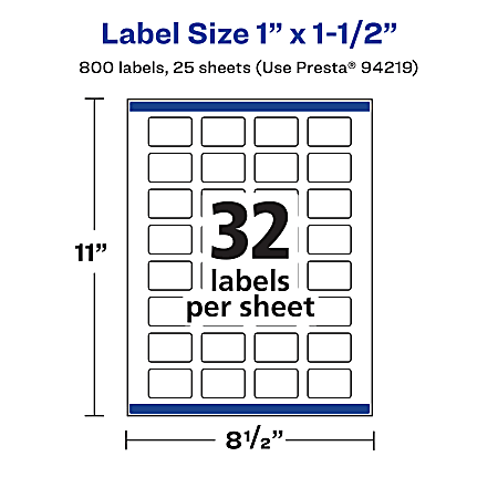 Amazon.com : Avery Matte White Rectangle Labels, Sure Feed