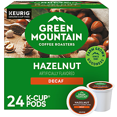 Green Mountain Coffee Roasters Hazelnut Decaf Coffee, Keurig Single-Serve K-Cup Pods, Light Roast, 24 Count