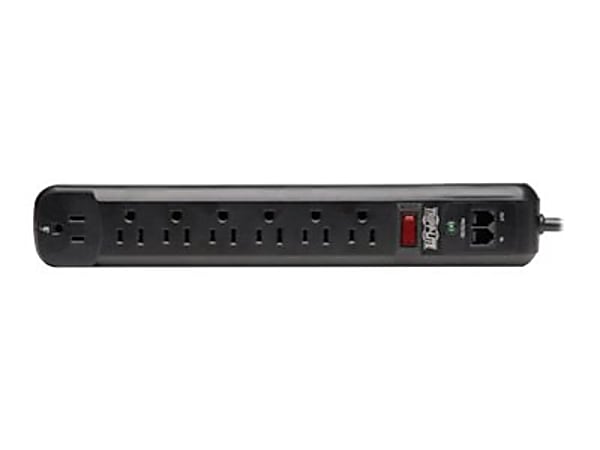 Tripp Lite Surge Protector Power Strip 120V Right Angle 7 Outlet RJ11 Black - Surge protector - 15 A - AC 120 V - 1.8 kW - output connectors: 7 - black - for P/N: CLAMPUSBLK, CLAMPUSW