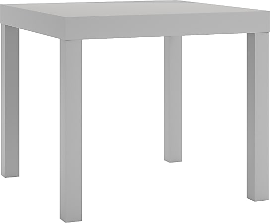 Ameriwood Home Parsons Engineered Wood End Table, 17-1/2"H x 20"W x 20"D, Gray