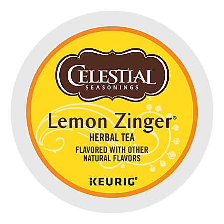 Celestial Seasonings® Lemon Zinger Tea Single-Serve K-Cups®, 0.4 Oz, Box Of 24