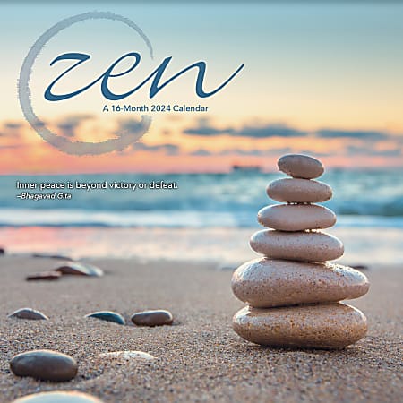 2024 DateWorks Monthly Wall Calendar, 12" x 12", Zen, January To December 2024 