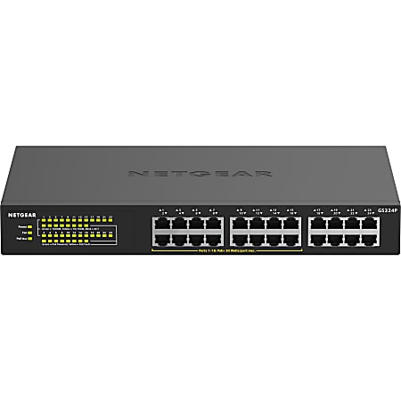 Netgear GS324P Ethernet Switch - 24 Ports - 2 Layer Supported - Twisted Pair - Rack-mountable, Desktop - 3 Year Limited Warranty