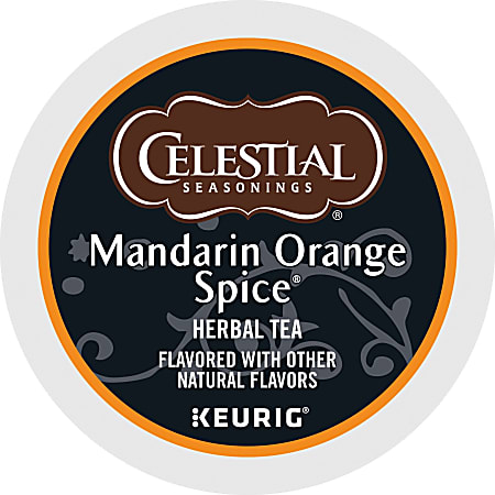 Celestial Seasonings® Single-Serve K-Cup® Pods, Mandarin Orange Tea, Box Of 24