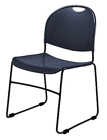 National Public Seating Commercialine Stack Chair, Navy/Black