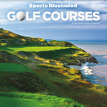 2024 DateWorks Monthly Wall Calendar, 12" x 12", Sports Illustrated Golf Courses, January To December 2024 