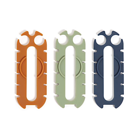 U Brands® Oval Headphones Cord Caterpillar Wraps, 1/8”, Assorted Colors, Set Of 3 Wraps, 7145U06-24