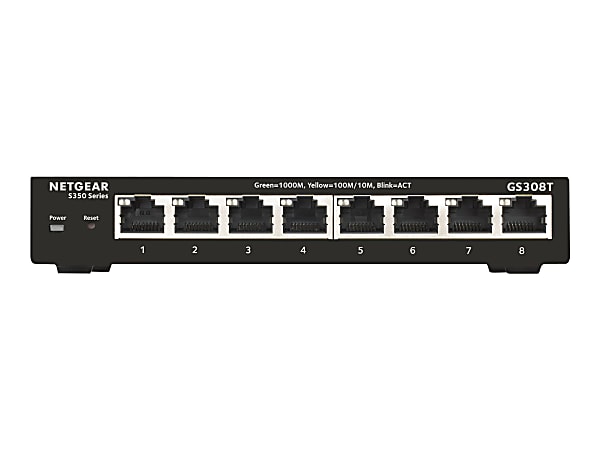 NETGEAR Smart GS308T - Switch - smart - 8 x 10/100/1000 - desktop