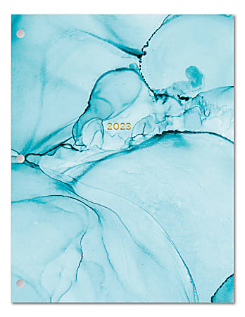 Office Depot® Brand Monthly Planner, 8-1/4" x 10-1/4", Marble, January To December 2023, NS81022M