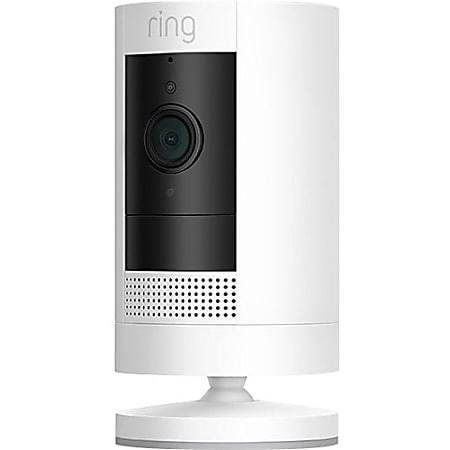 Ring Stick Up HD Battery-Powered Wireless Indoor/Outdoor Security Camera, White