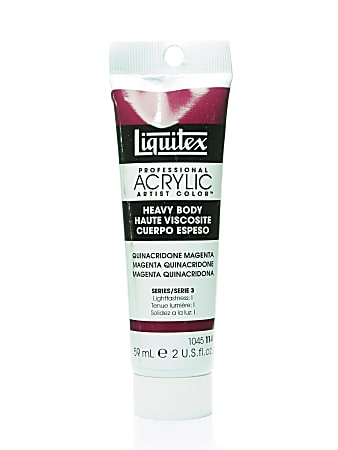 Liquitex Heavy Body Professional Artist Acrylic Colors, 2 Oz, Quinacridone Magenta, Pack Of 2