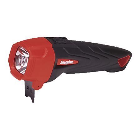 Energizer® Small Rubber LED Flashlight, 7 1/2", Black/Red