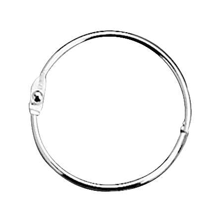 ACCO® Loose-Leaf Rings, 1 1/2" Diameter, Silver, Box Of 100
