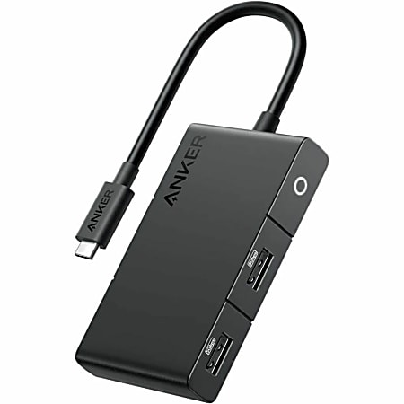 ANKER 332 USB-C Hub (5-in-1, 4K HDMI) - USB Type C - 4K UHD - 3840 x 2160 - 3 x USB Ports - 2 x USB Type-A Ports - USB Type-A - 1 x USB Type-C Ports - USB Type-C - 1 x HDMI Ports - HDMI - Black - Wired - 85W