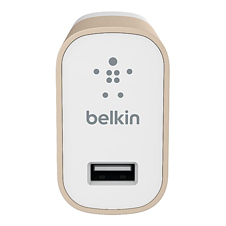 Belkin MIXIT™ Metallic 12W/2.4 Amp USB Home Charger, Gold