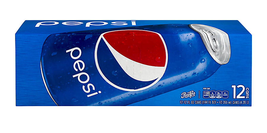 Pepsi, 12 Oz, Pack Of 12 Cans
