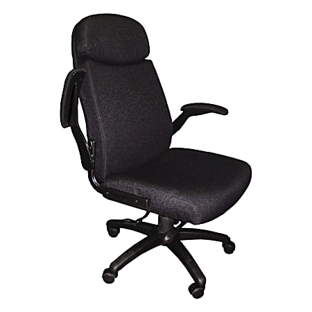 Mayline® Group Comfort Series Big & Tall 6446 High-Back Fabric Chair, 48"H x 29"W x 28"D, Black