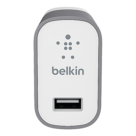 Belkin MIXIT™ Metallic 12W/2.4 Amp USB Home Charger, Gray