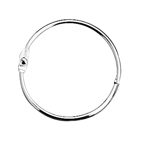 ACCO® Loose-Leaf Rings, 2" Diameter, Silver, Box Of 50