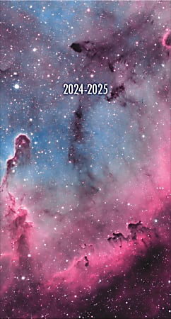 2024-2025 DateWorks 2-Year Monthly Pocket Planner, 3-1/2” x 6-1/2”, Galaxy, January 2024  To December 2025