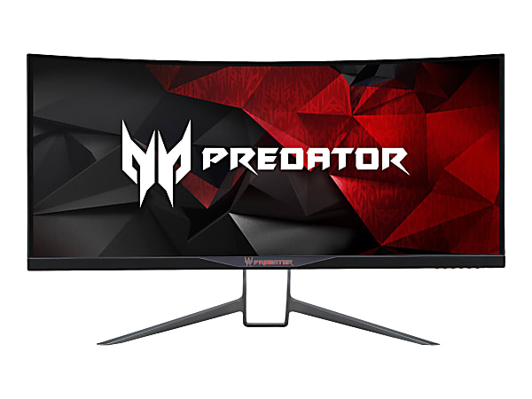 Acer Predator X34 - LED monitor - curved - 34" - 3440 x 1440 QHD @ 120 Hz - IPS - 300 cd/m² - 1000:1 - 4 ms - HDMI, DisplayPort - speakers - black