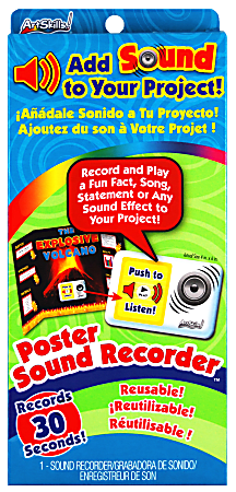 ArtSkills® Poster Sound Device, 10" x 4 1/2", White