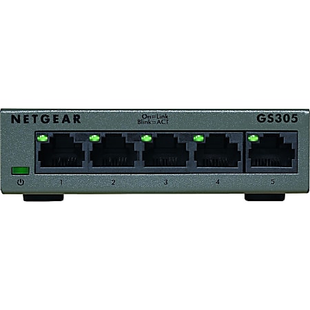 Netgear GS305 Ethernet Switch 5 Ports 2 Layer Supported Twisted Pair 3 Year  Limited Warranty - Office Depot